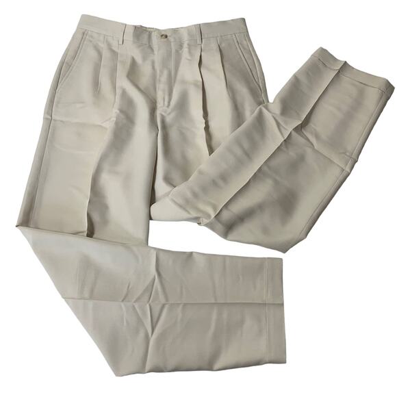 LIZ CLAIBORNE Men's Light Khaki Dress Pants 36 Waist - Picture 1 of 5